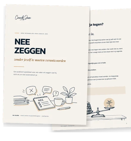 De kaft van het gratis spiekblad Nee zeggen