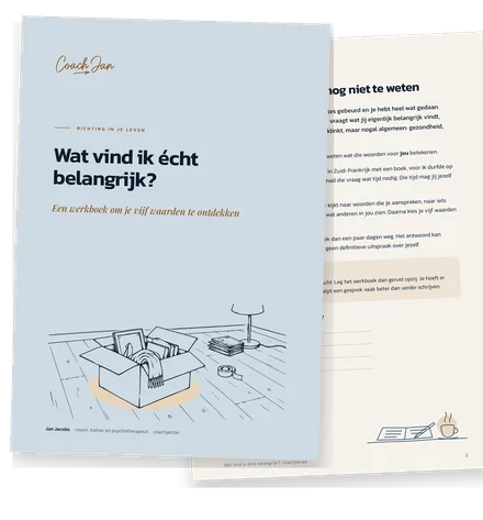 De kaft van het gratis werkboek Wat vind ik écht belangrijk?